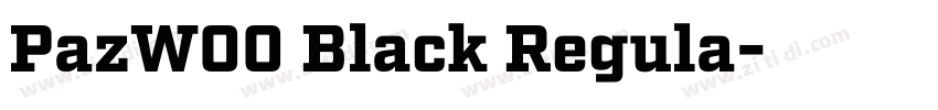 PazW00 Black Regula字体转换